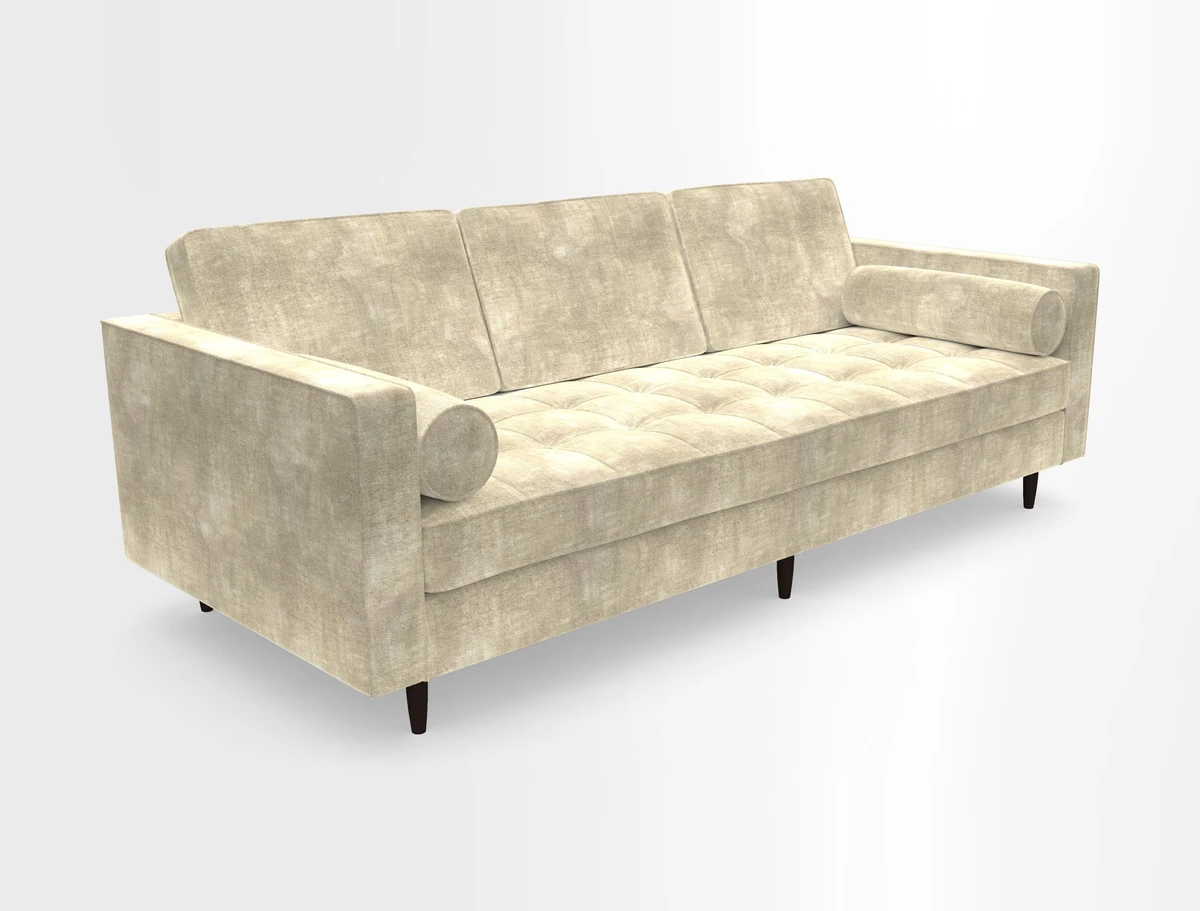 Marylebone 3 Seater Sofa in Clever Tough And Eco Velvet Indigo