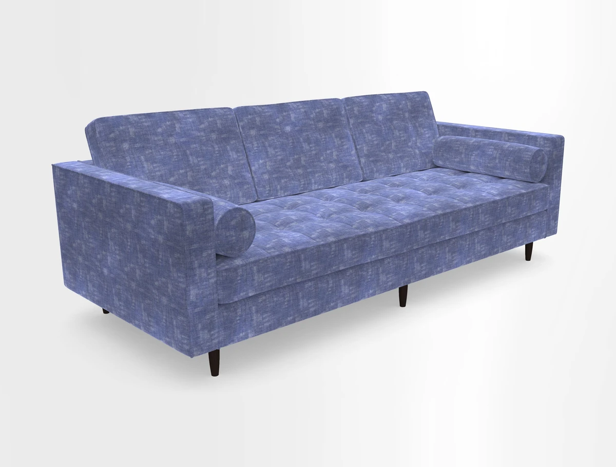 Marylebone 3 Seater Sofa in Clever Tough And Eco Velvet Indigo