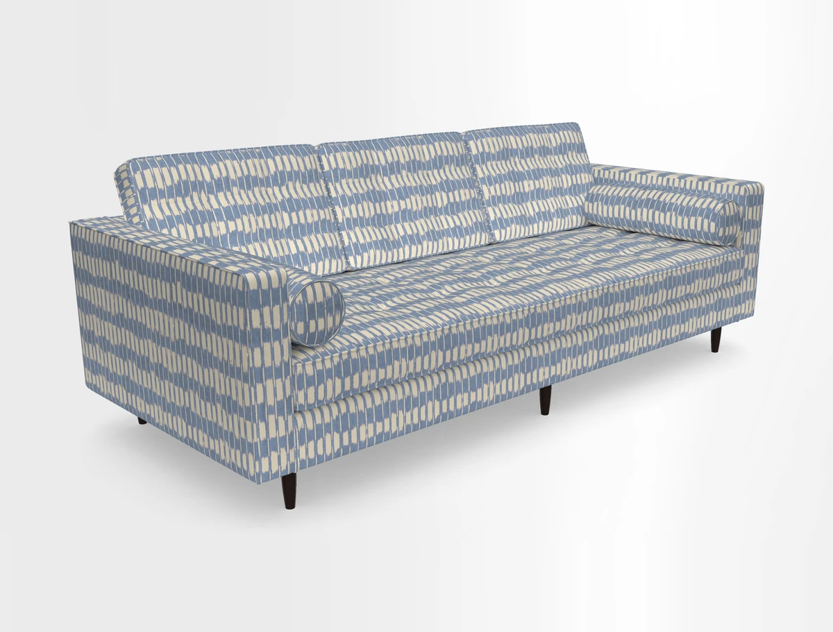 Marylebone 3 Seater Sofa in Clever Tough And Eco Velvet Indigo