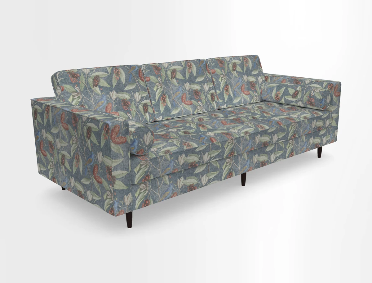 Marylebone 3 Seater Sofa in Clever Tough And Eco Velvet Indigo