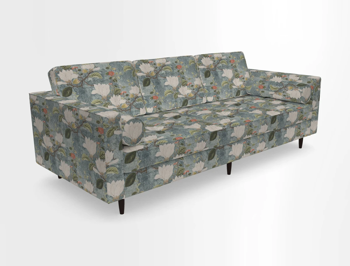 Marylebone 3 Seater Sofa in Clever Tough And Eco Velvet Indigo