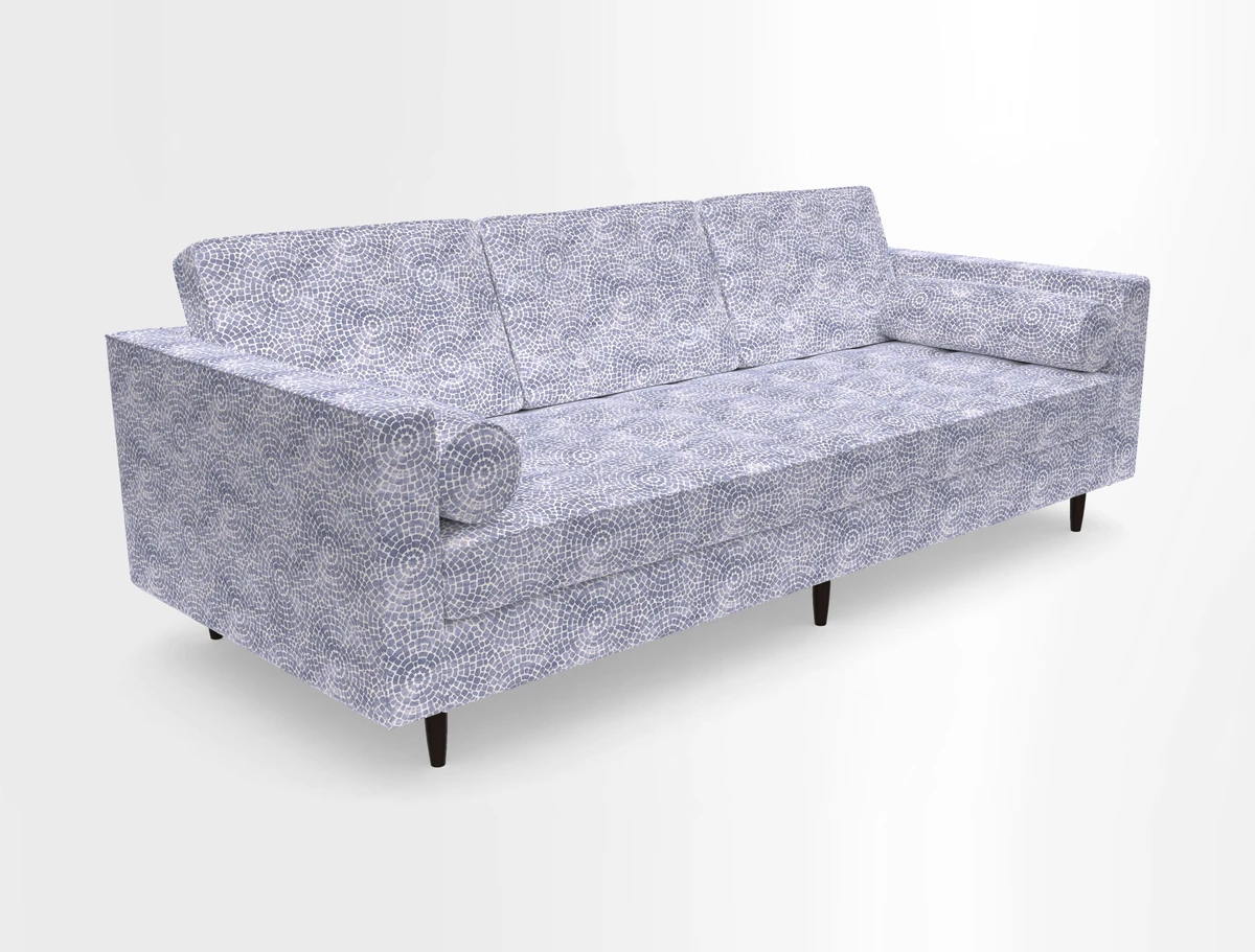 Marylebone 3 Seater Sofa in Clever Tough And Eco Velvet Indigo