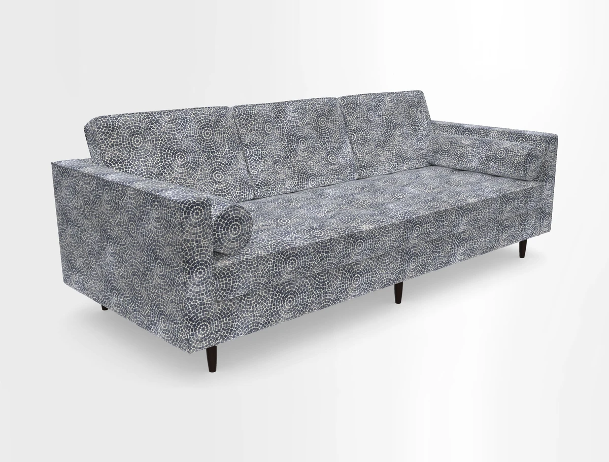 Marylebone 3 Seater Sofa in Clever Tough And Eco Velvet Indigo