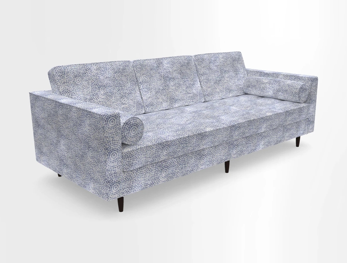 Marylebone 3 Seater Sofa in Clever Tough And Eco Velvet Indigo