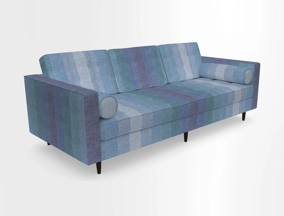 Marylebone 3 Seater Sofa in Clever Tough And Eco Velvet Indigo