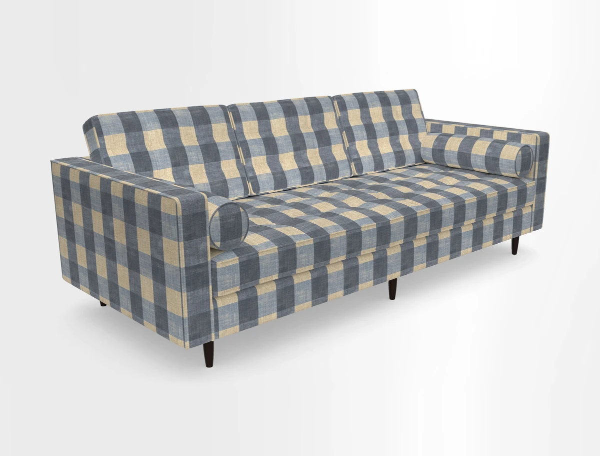 Marylebone 3 Seater Sofa in Clever Tough And Eco Velvet Indigo