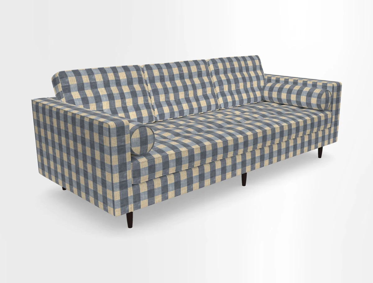 Marylebone 3 Seater Sofa in Clever Tough And Eco Velvet Indigo
