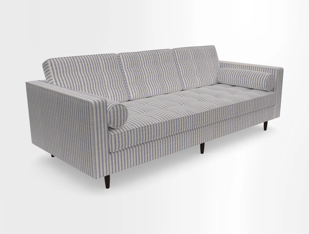 Marylebone 3 Seater Sofa in Clever Tough And Eco Velvet Indigo