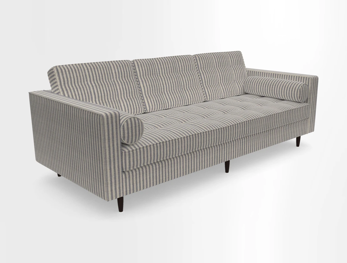 Marylebone 3 Seater Sofa in Clever Tough And Eco Velvet Indigo