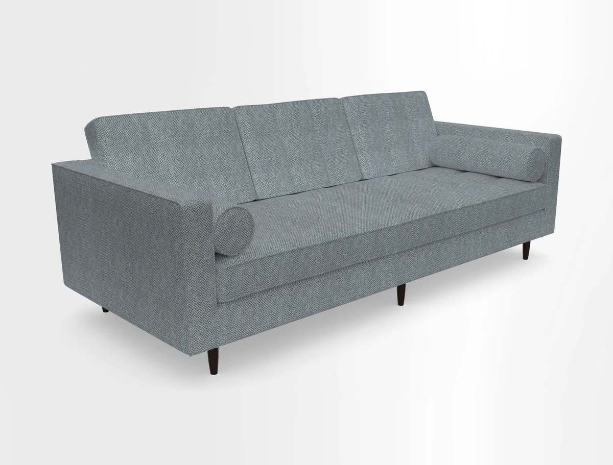 Marylebone 3 Seater Sofa in Clever Tough And Eco Velvet Indigo