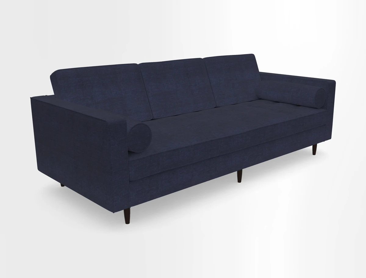 Marylebone 3 Seater Sofa in Clever Tough And Eco Velvet Indigo