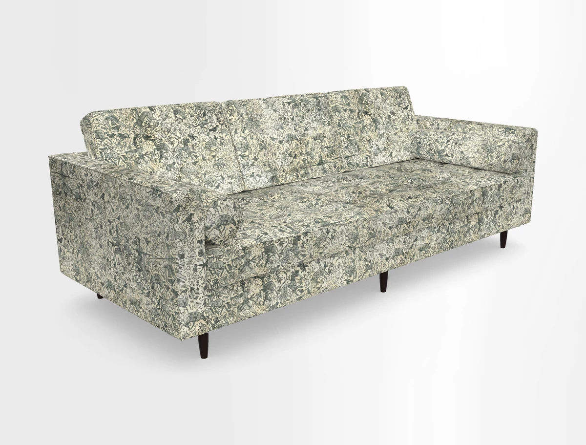 Marylebone 3 Seater Sofa in Clever Tough And Eco Velvet Indigo