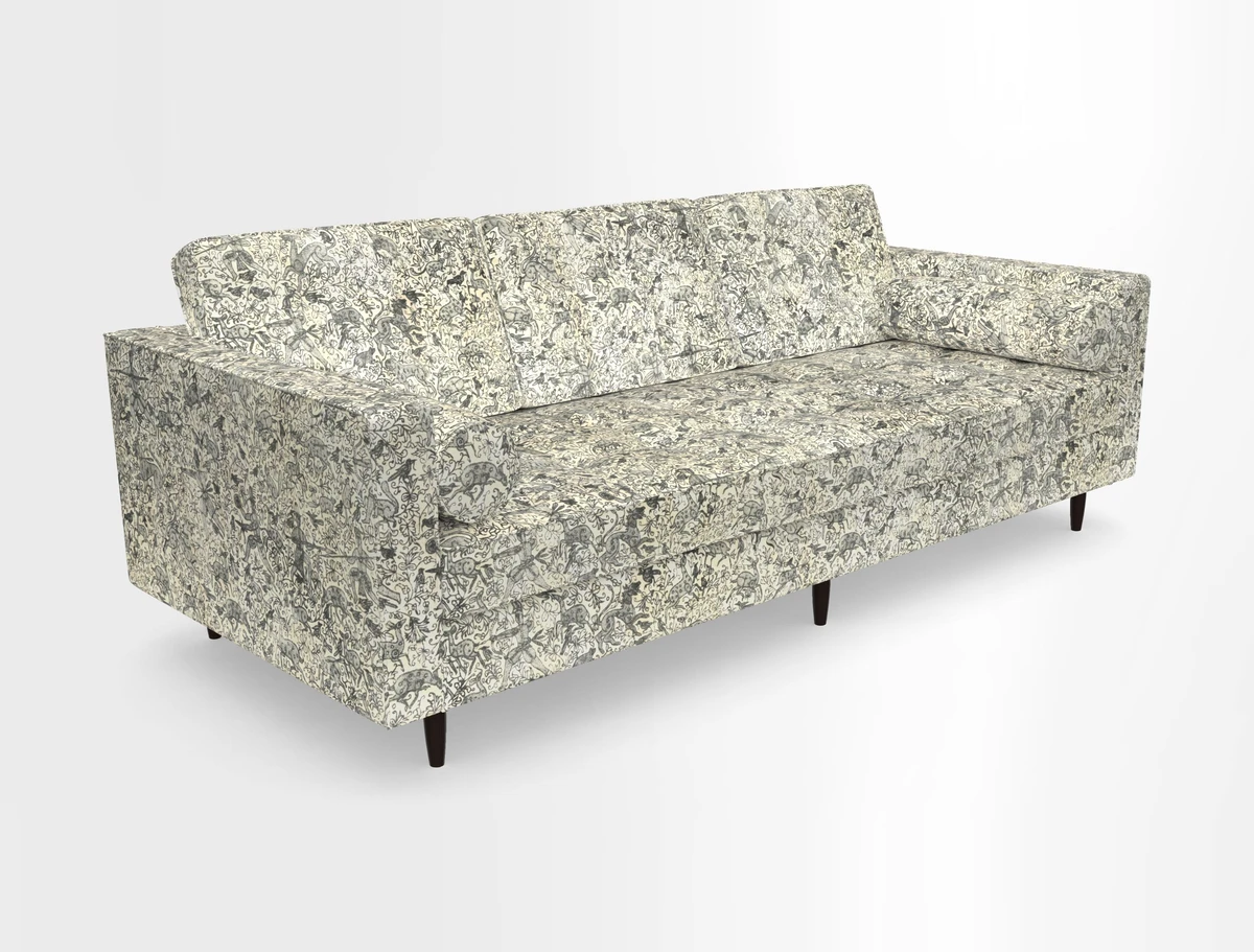 Marylebone 3 Seater Sofa in Clever Tough And Eco Velvet Indigo
