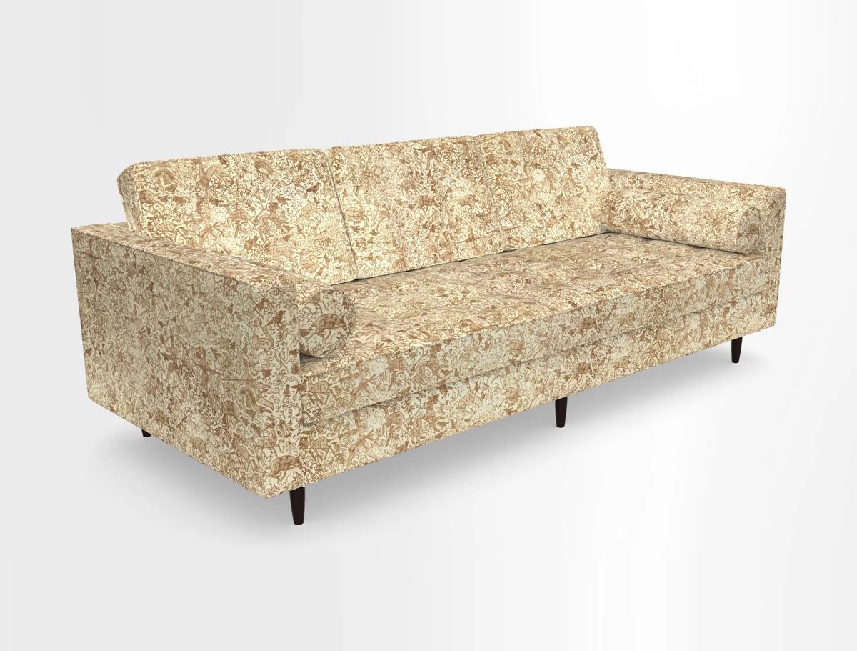 Marylebone 3 Seater Sofa in Clever Tough And Eco Velvet Indigo