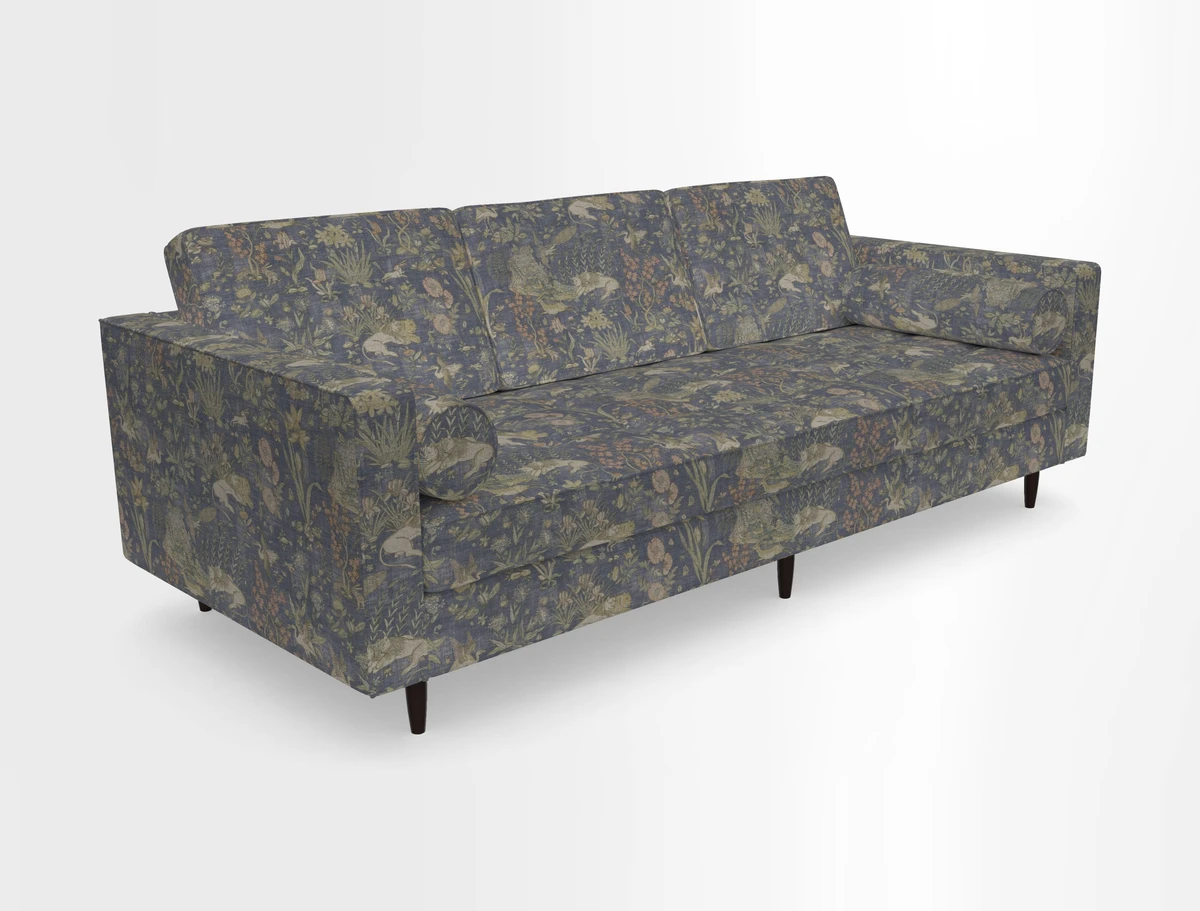 Marylebone 3 Seater Sofa in Clever Tough And Eco Velvet Indigo
