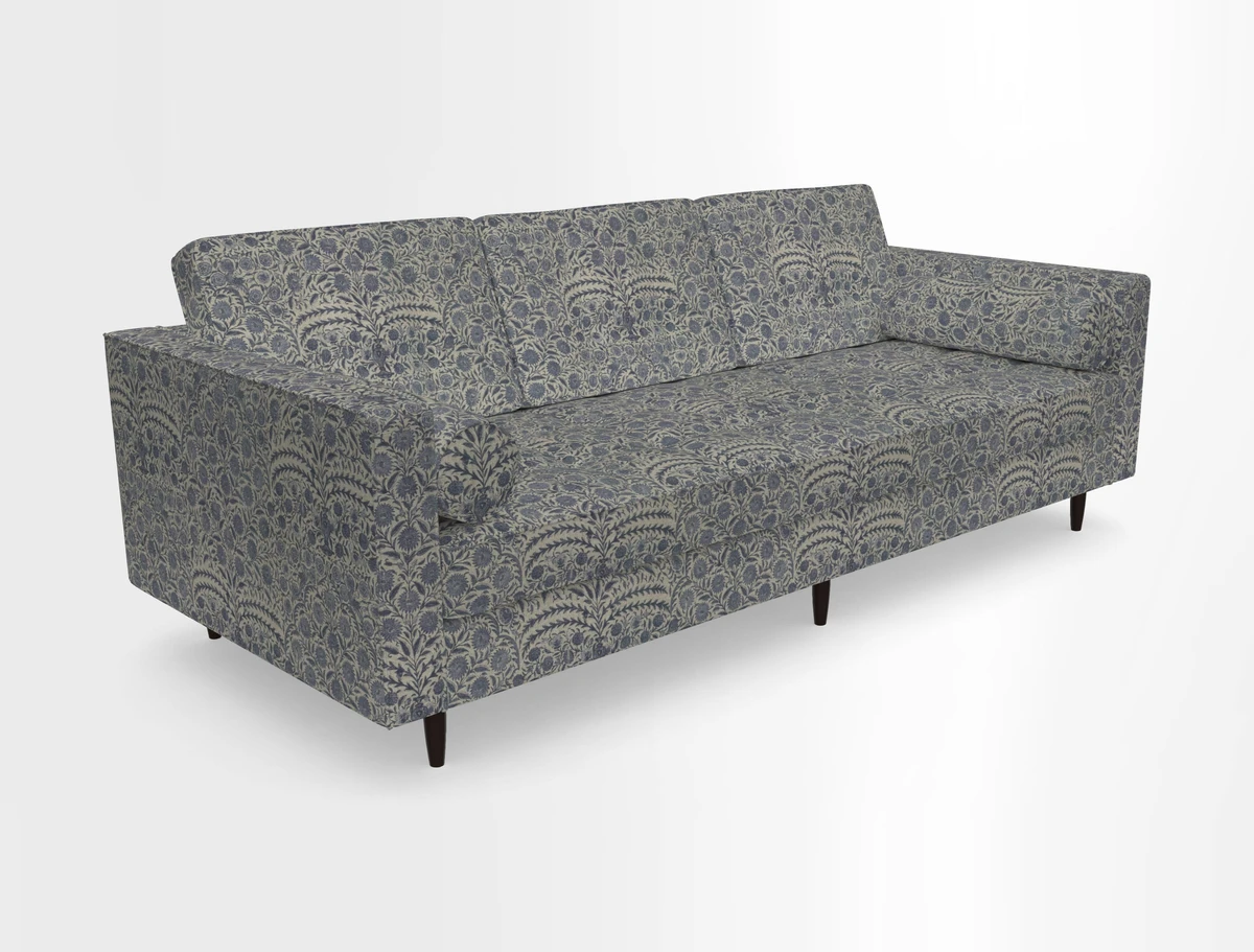 Marylebone 3 Seater Sofa in Clever Tough And Eco Velvet Indigo