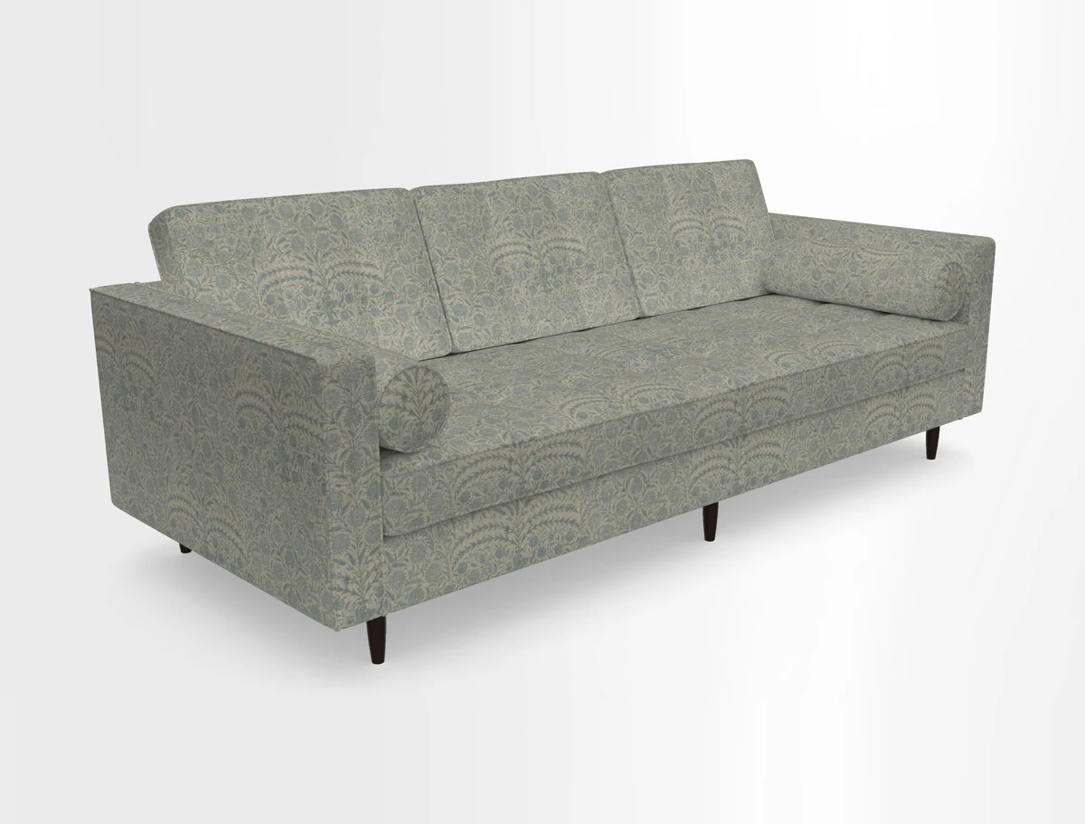 Marylebone 3 Seater Sofa in Clever Tough And Eco Velvet Indigo