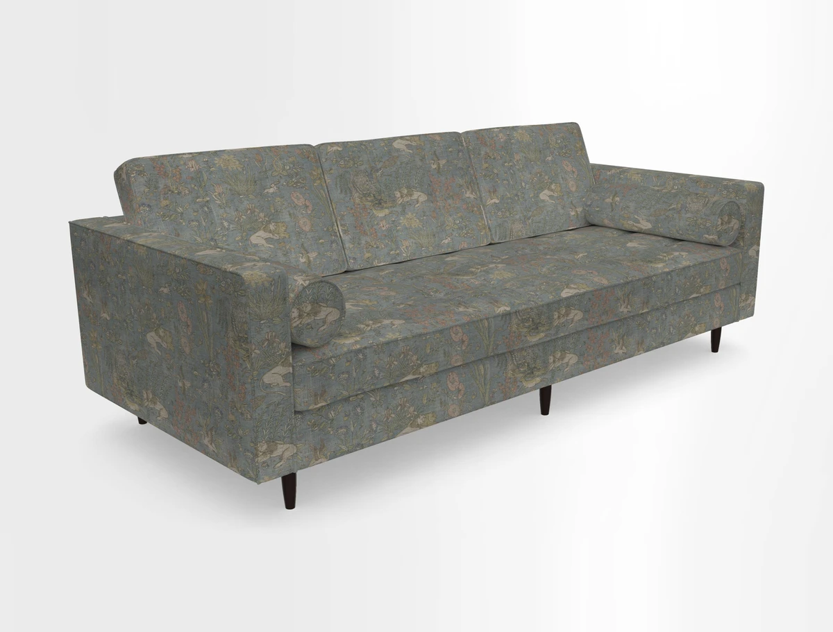 Marylebone 3 Seater Sofa in Clever Tough And Eco Velvet Indigo