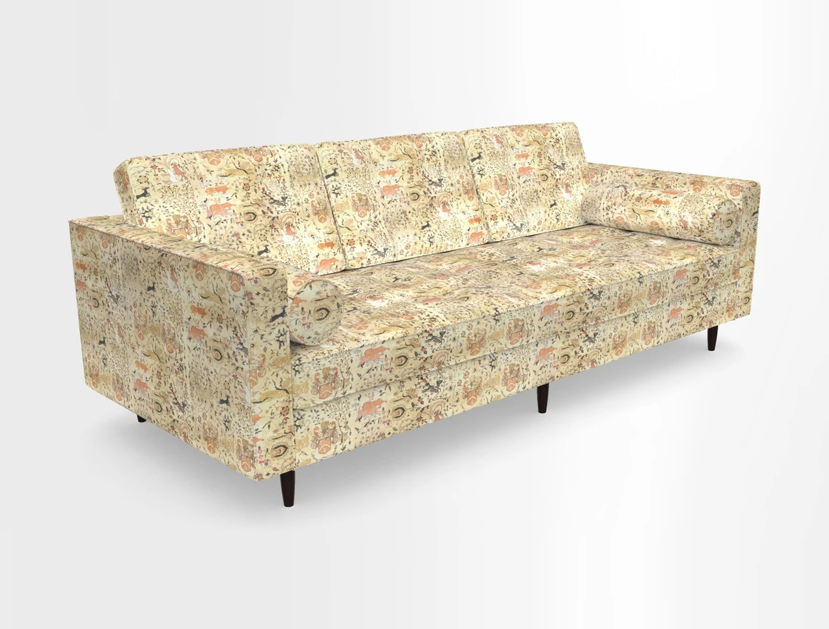 Marylebone 3 Seater Sofa in Clever Tough And Eco Velvet Indigo