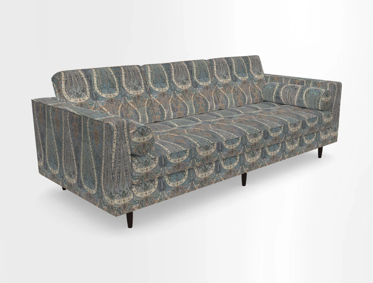 Marylebone 3 Seater Sofa in Clever Tough And Eco Velvet Indigo