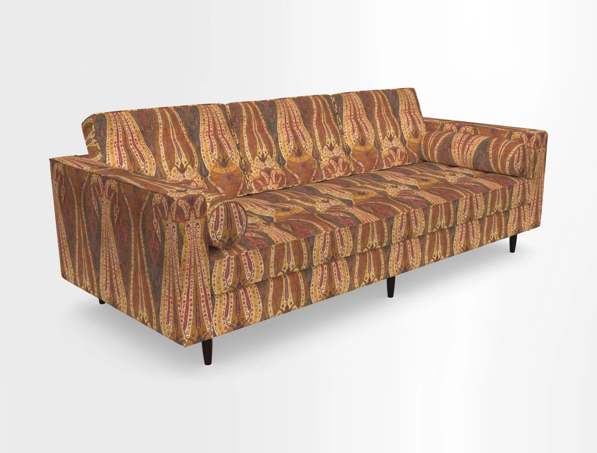 Marylebone 3 Seater Sofa in Clever Tough And Eco Velvet Indigo