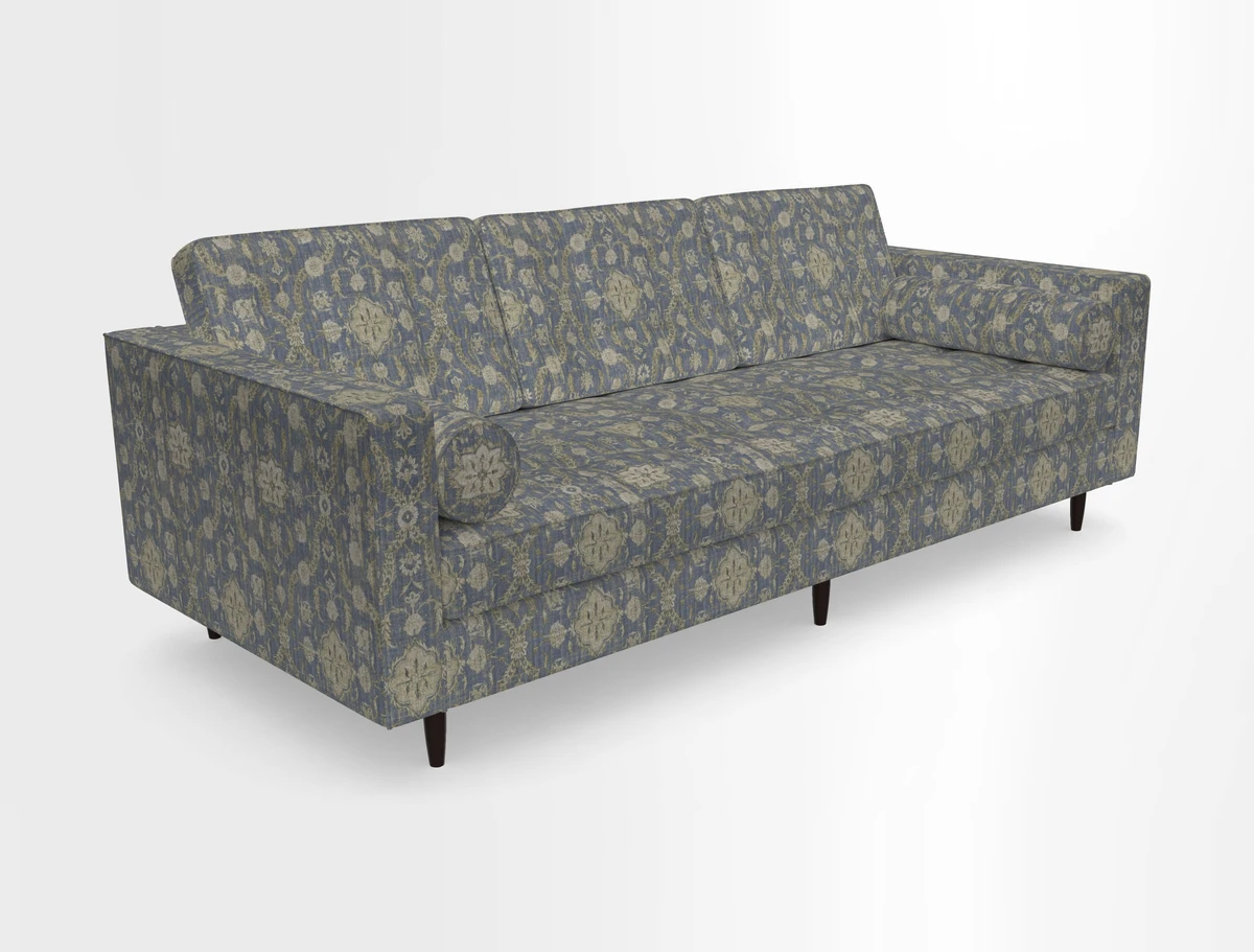 Marylebone 3 Seater Sofa in Clever Tough And Eco Velvet Indigo