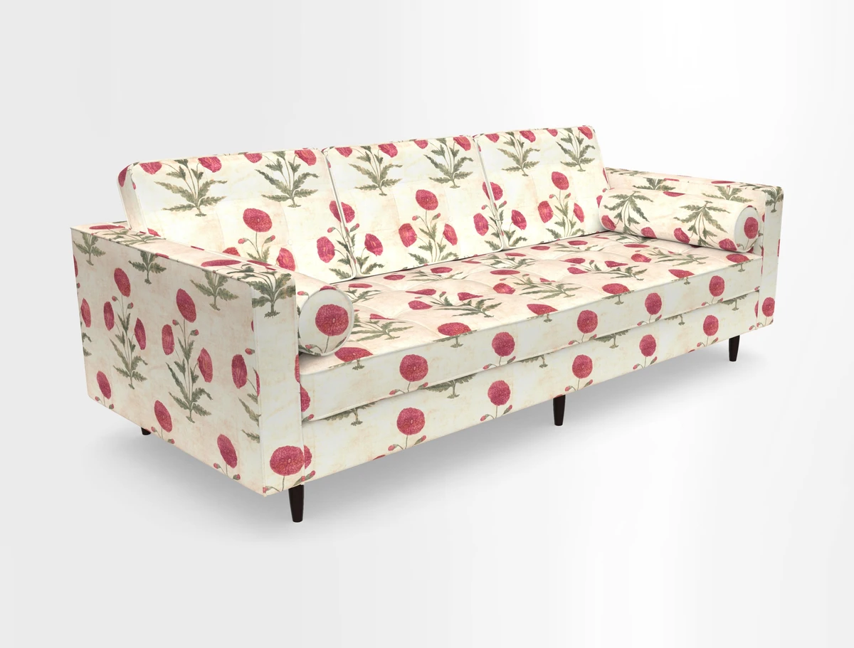 Marylebone 3 Seater Sofa in Clever Tough And Eco Velvet Indigo