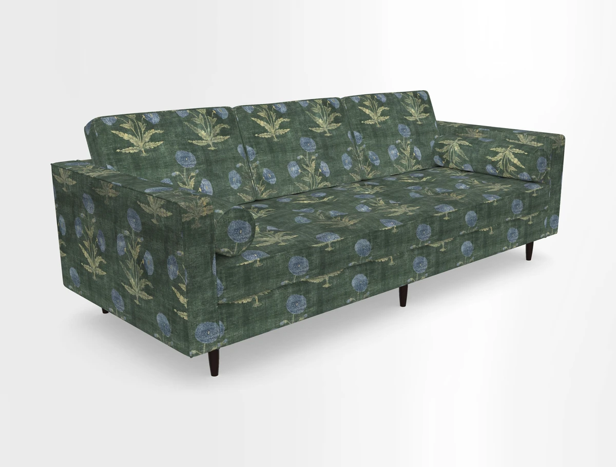 Marylebone 3 Seater Sofa in Clever Tough And Eco Velvet Indigo