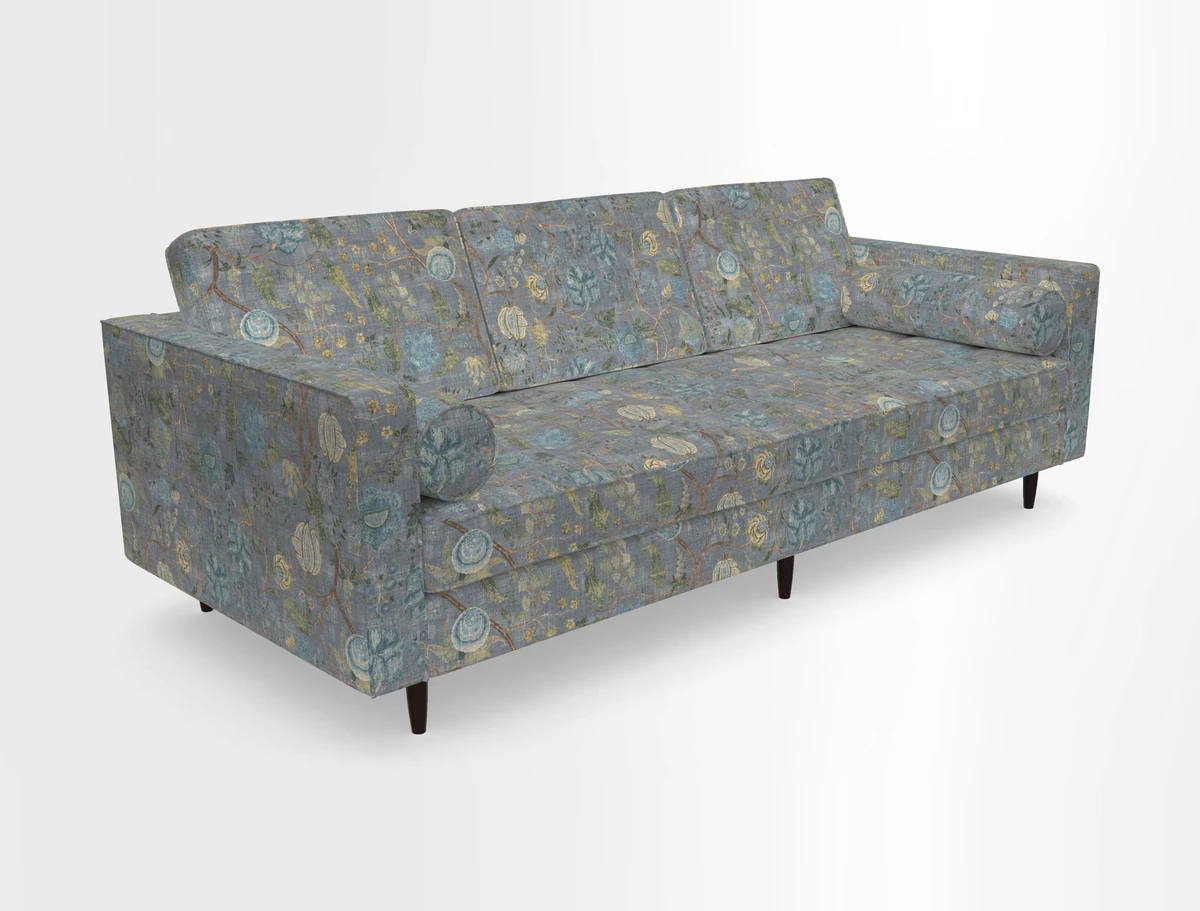 Marylebone 3 Seater Sofa in Clever Tough And Eco Velvet Indigo