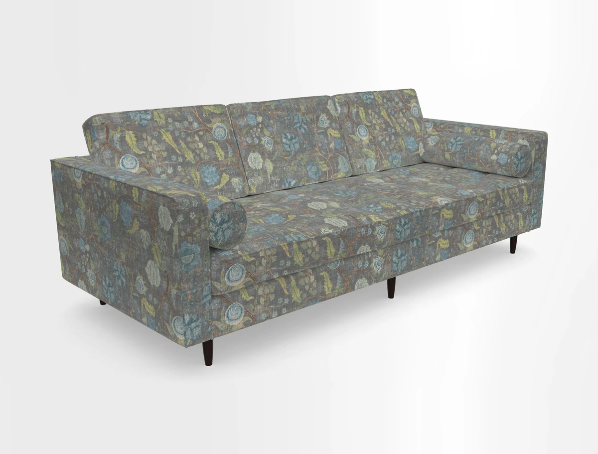 Marylebone 3 Seater Sofa in Clever Tough And Eco Velvet Indigo