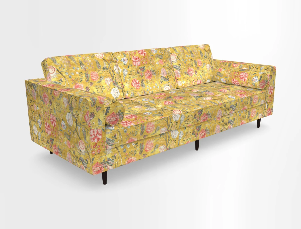 Marylebone 3 Seater Sofa in Clever Tough And Eco Velvet Indigo