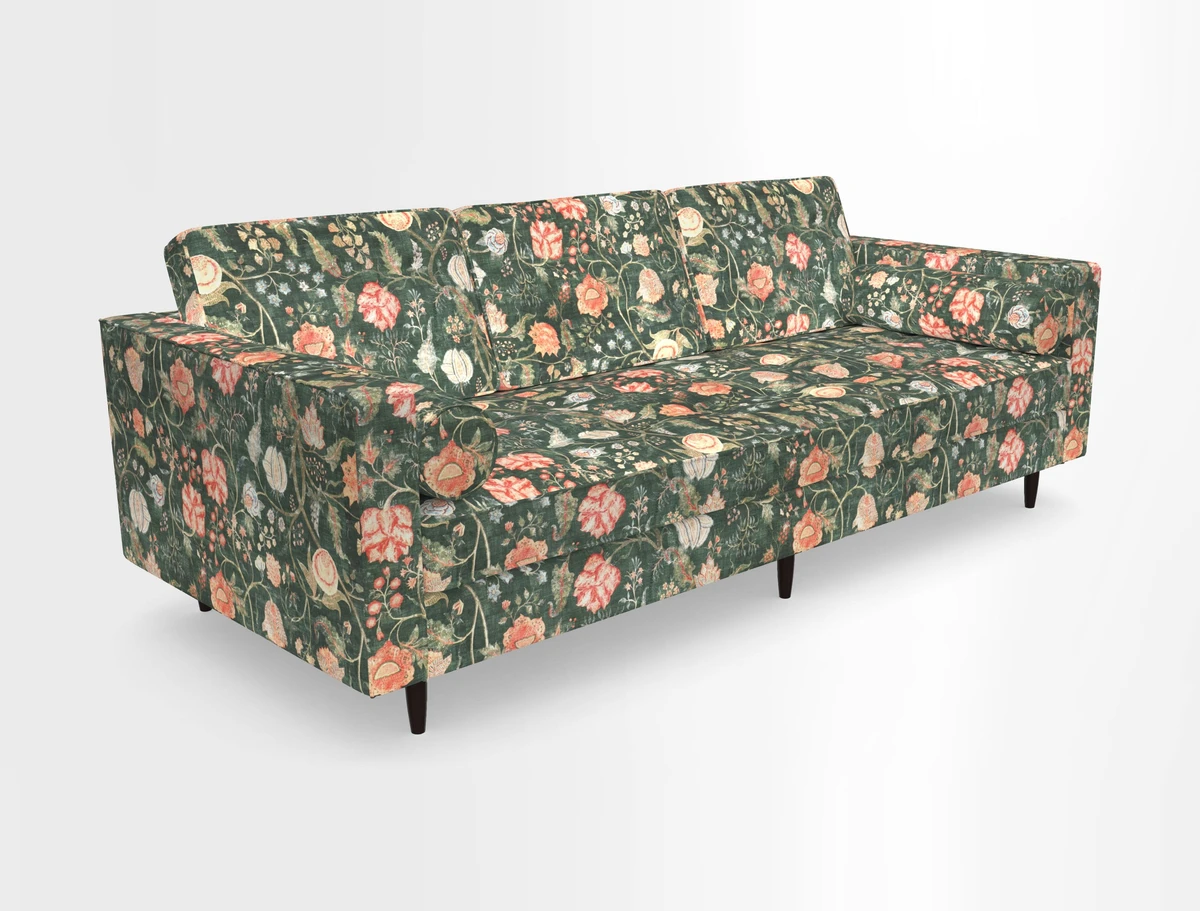 Marylebone 3 Seater Sofa in Clever Tough And Eco Velvet Indigo