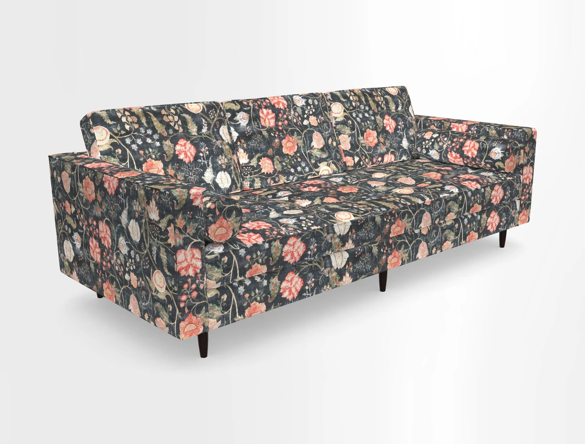 Marylebone 3 Seater Sofa in Clever Tough And Eco Velvet Indigo