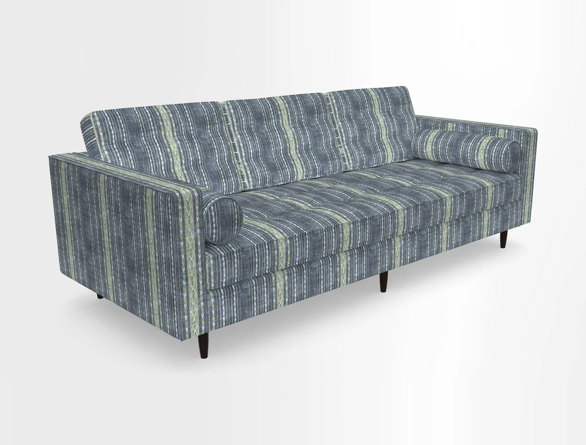 Marylebone 3 Seater Sofa in Clever Tough And Eco Velvet Indigo
