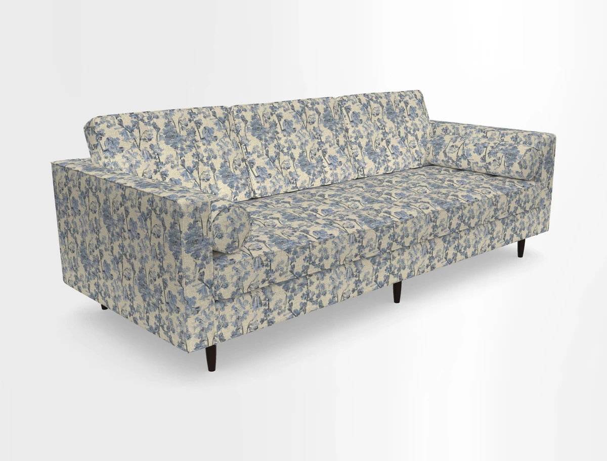 Marylebone 3 Seater Sofa in Clever Tough And Eco Velvet Indigo