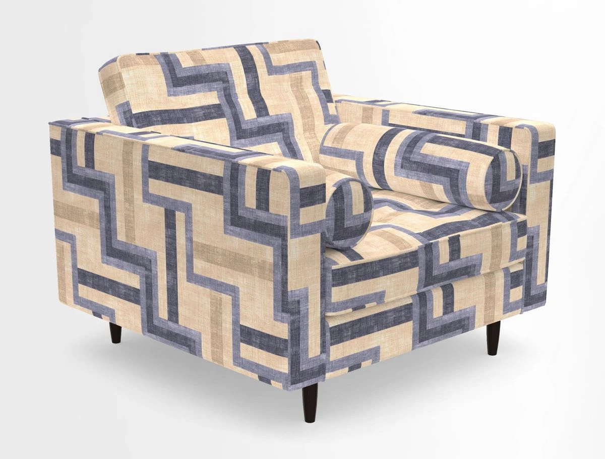 Marylebone Chair in Clever Tough And Eco Velvet Indigo