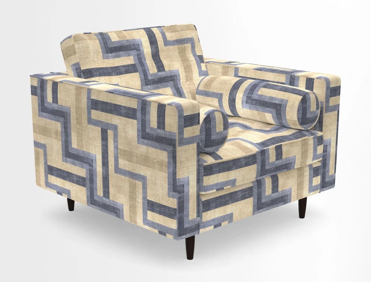 Marylebone Chair in Clever Tough And Eco Velvet Indigo