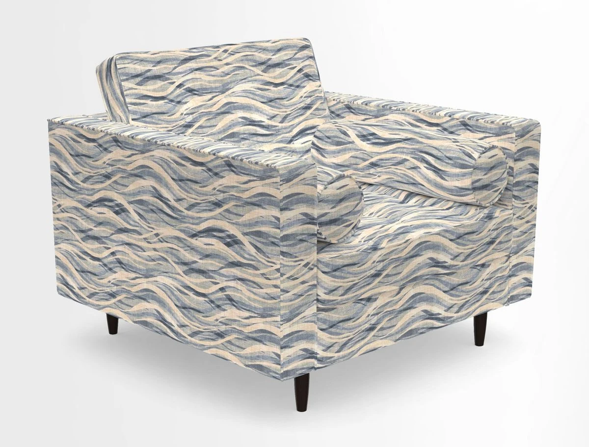 Marylebone Chair in Clever Tough And Eco Velvet Indigo
