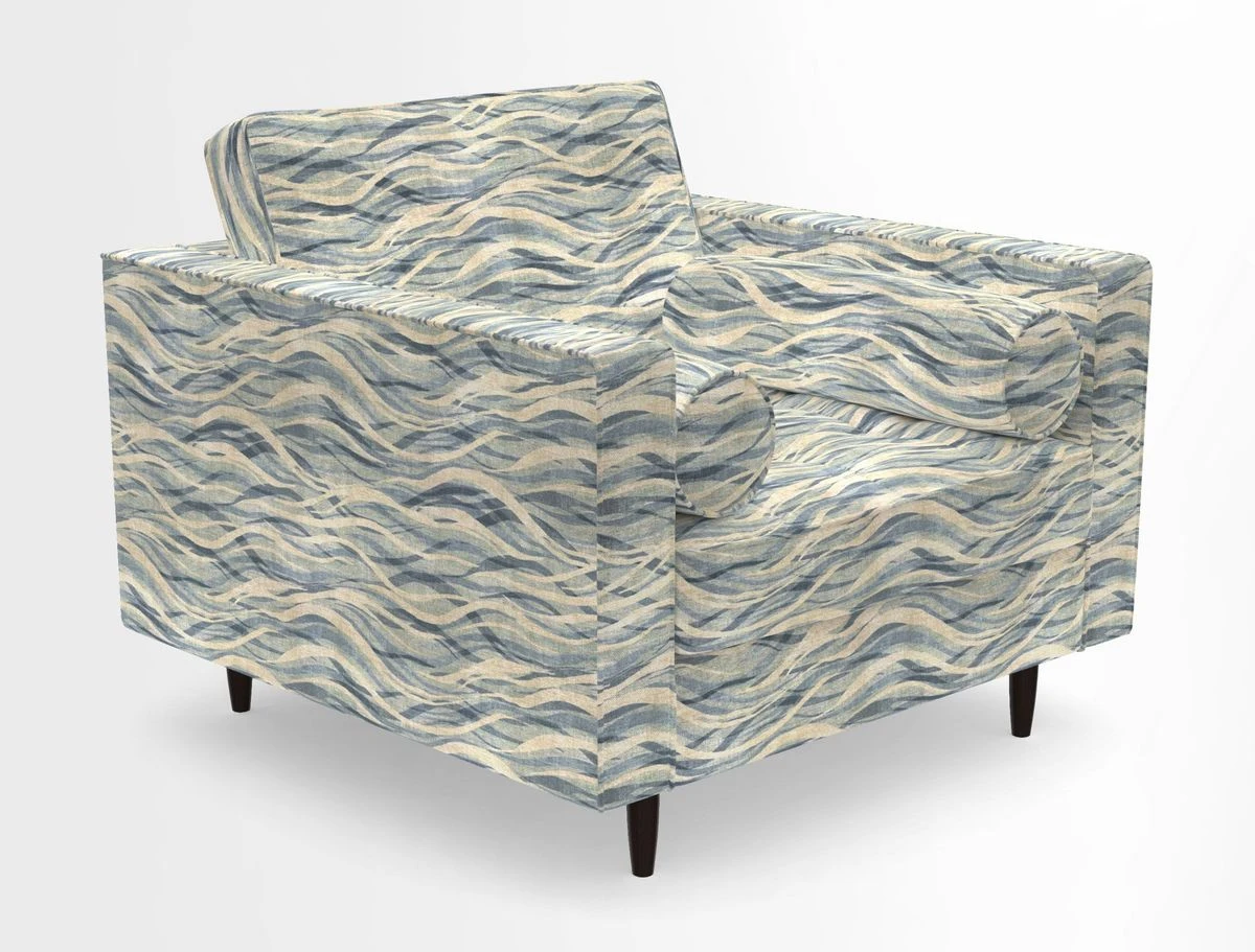 Marylebone Chair in Clever Tough And Eco Velvet Indigo