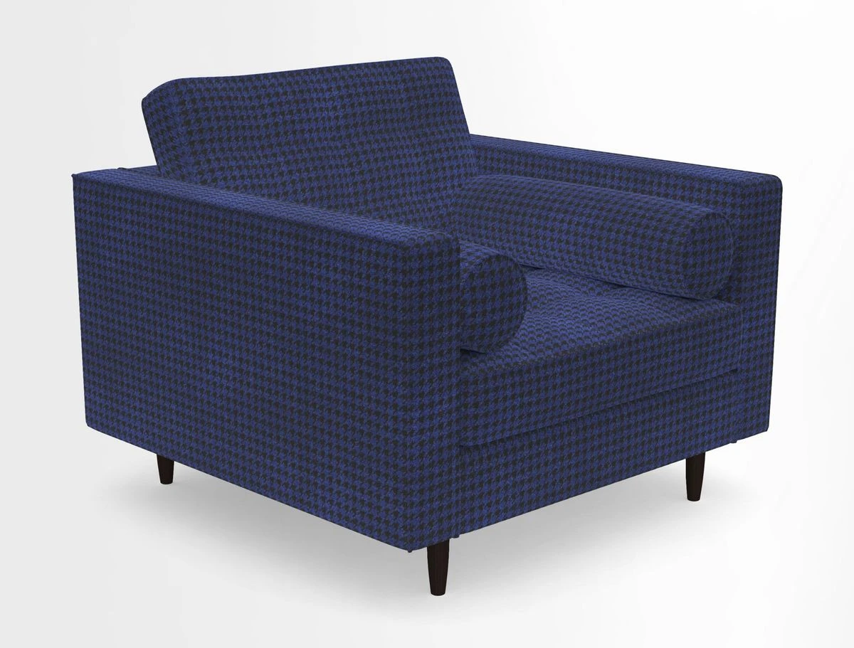 Marylebone Chair in Clever Tough And Eco Velvet Indigo