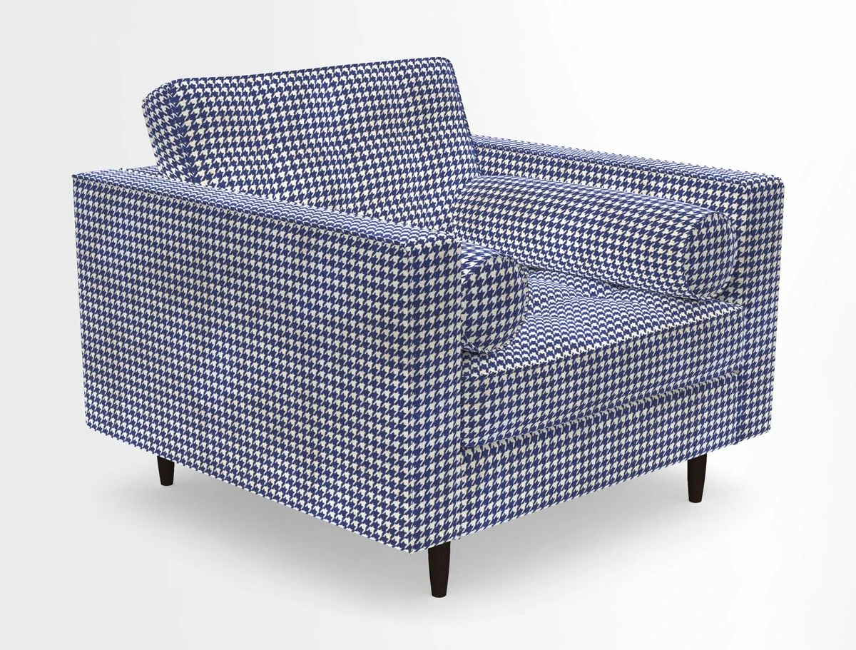 Marylebone Chair in Clever Tough And Eco Velvet Indigo