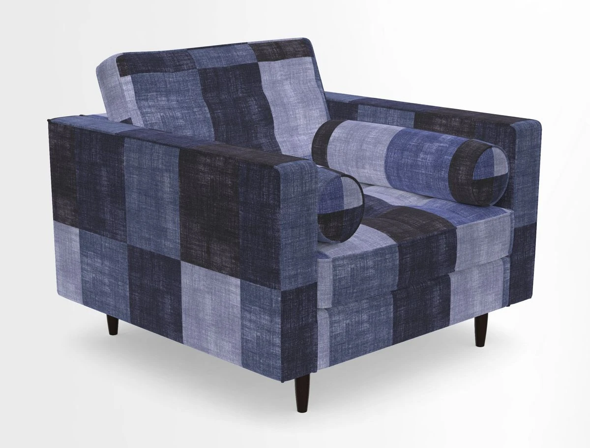 Marylebone Chair in Clever Tough And Eco Velvet Indigo