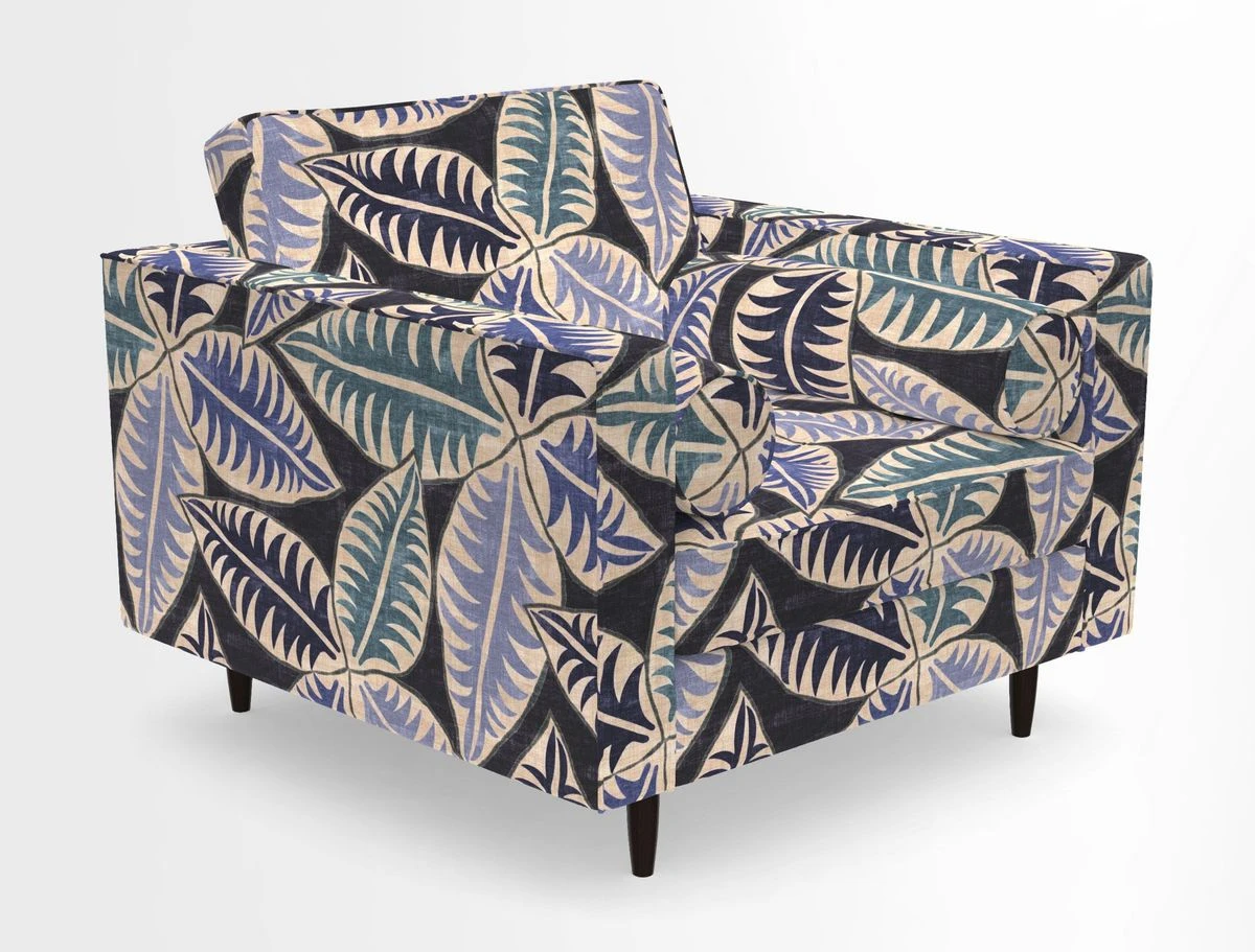 Marylebone Chair in Clever Tough And Eco Velvet Indigo