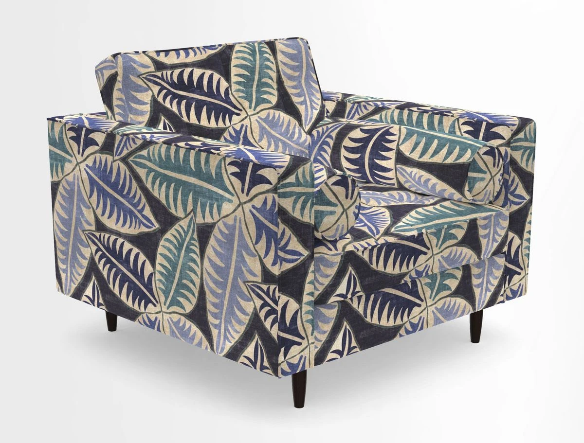 Marylebone Chair in Clever Tough And Eco Velvet Indigo
