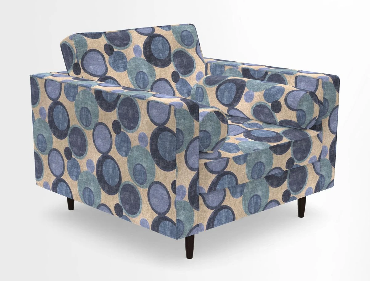 Marylebone Chair in Clever Tough And Eco Velvet Indigo