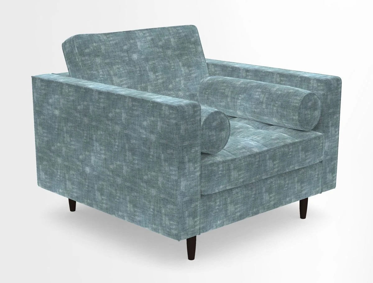 Marylebone Chair in Clever Tough And Eco Velvet Indigo