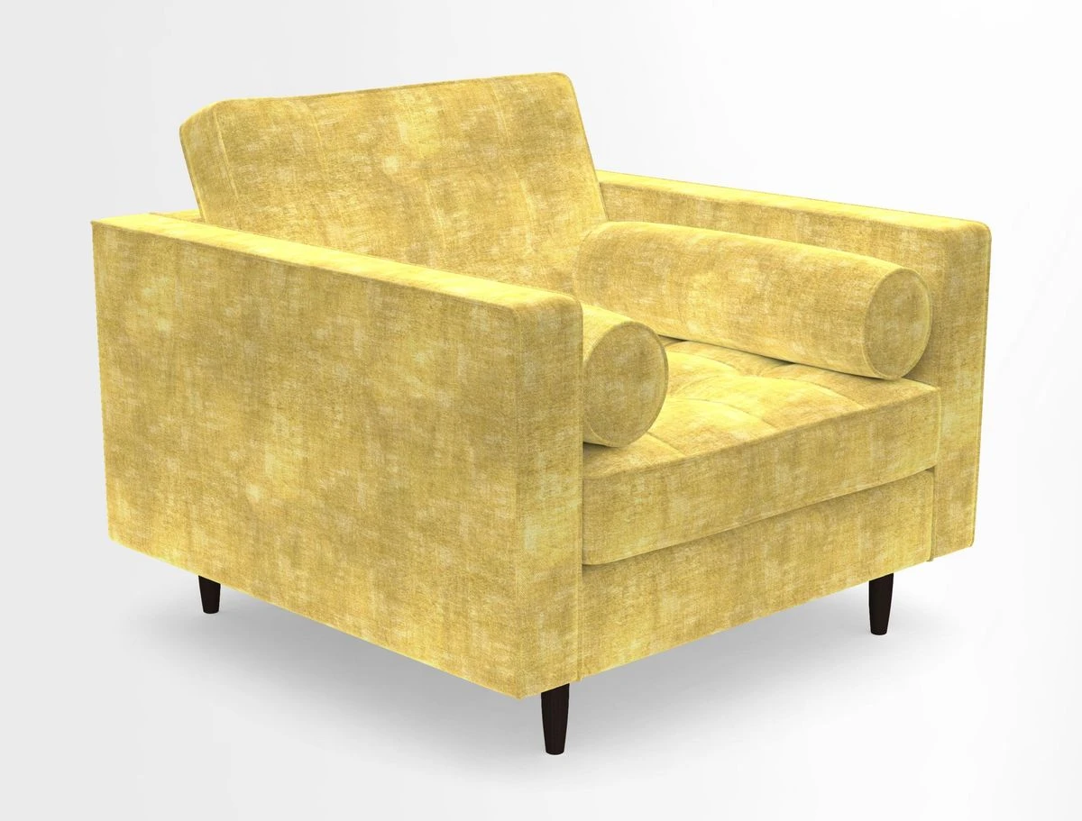Marylebone Chair in Clever Tough And Eco Velvet Indigo