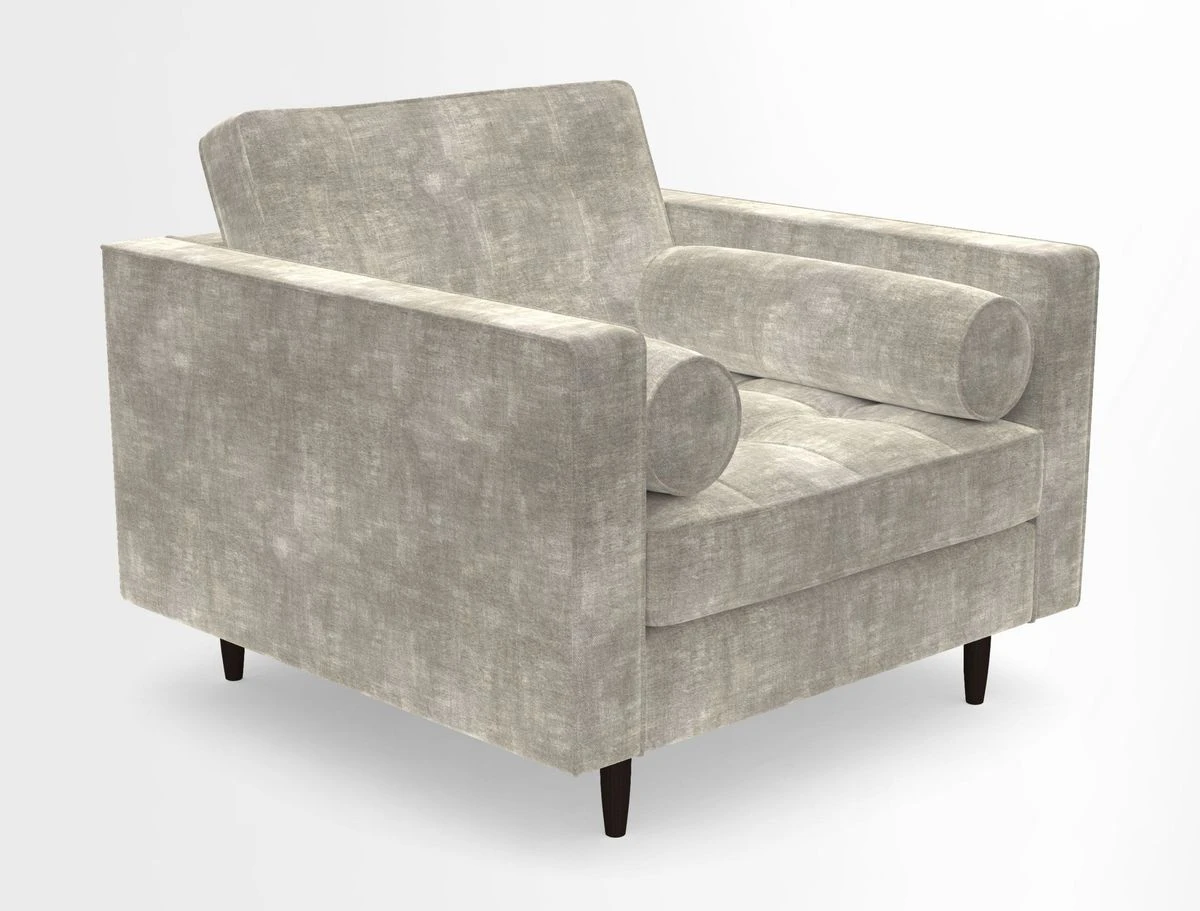Marylebone Chair in Clever Tough And Eco Velvet Indigo