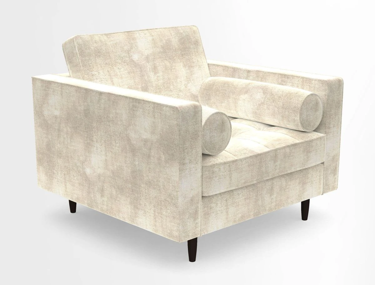 Marylebone Chair in Clever Tough And Eco Velvet Indigo