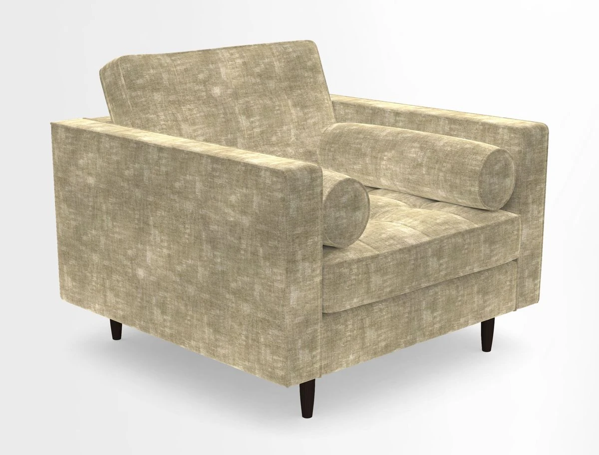 Marylebone Chair in Clever Tough And Eco Velvet Indigo